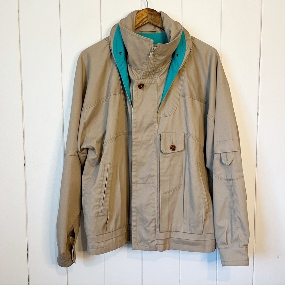 Vintage Bay Club Khaki Utility Jacket. Size Large.